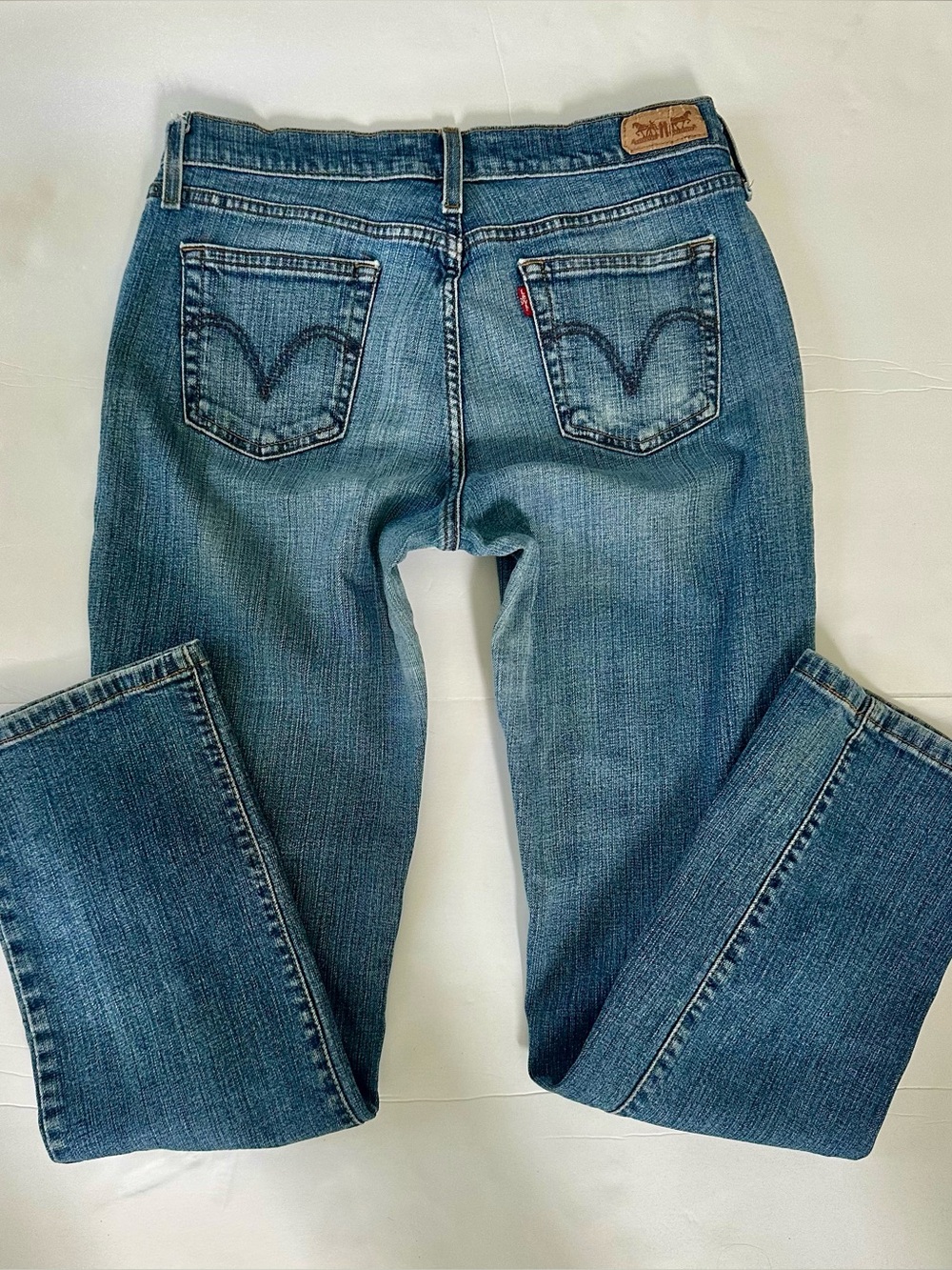 Levi’s 505 Straight Jeans 10 Midrise Med. Blue Cotton Vintage Style Classic EUC